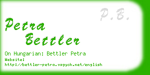 petra bettler business card